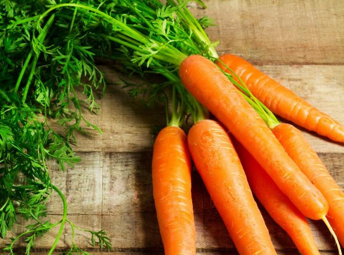 wortelrassen met een hoog gehalte aan vitamines en caroteen