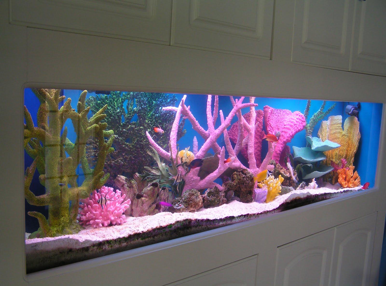 Aquarium decor pink