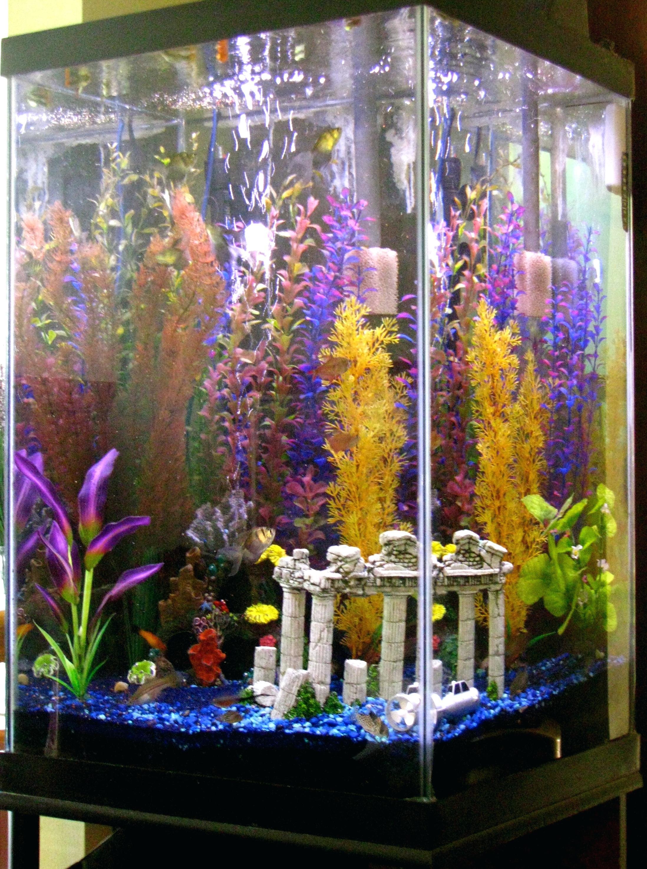 Column aquarium decor