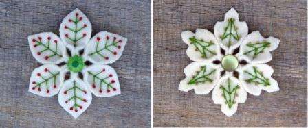 do-it-yourself felt snowflakes