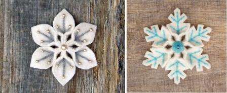 felt snowflake ideas