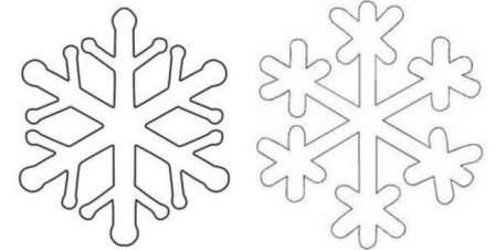 openwork felt snowflakes with a clear geometric shape