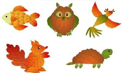 crafts from autumn leaves