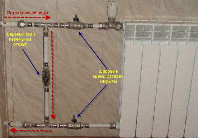 how to properly connect heating batteries in an apartment