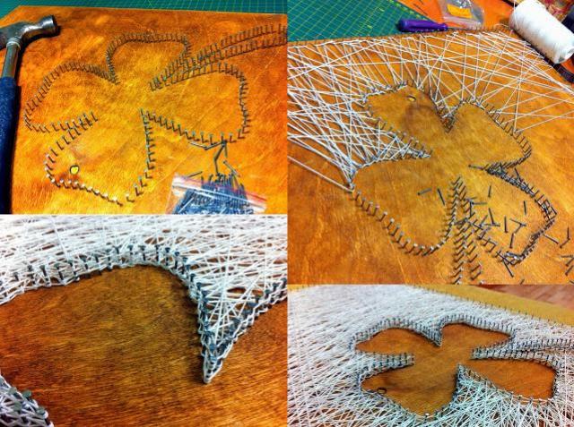 Een decor maken van draden en spijkers - String Art