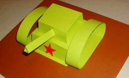 DIY paper tank, craft for children