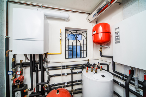 gas boiler in the boiler room