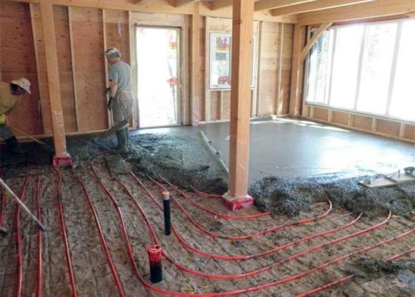 Underfloor heating implies a large number of small diameter pipes