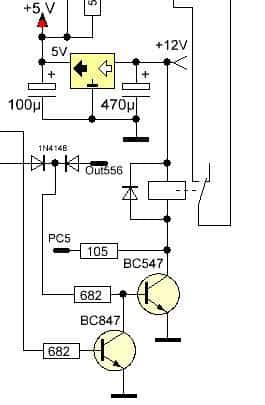 Część elektryczna obwodu, umożliwiająca włączanie wyłączania jednostek dużej mocy