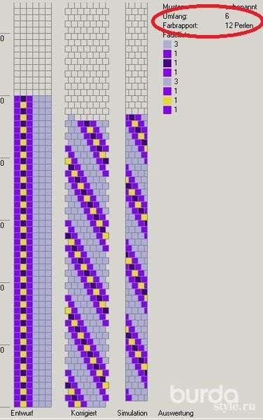 To create weaving patterns, a specially developed program of the latest version of DB-bead is used
