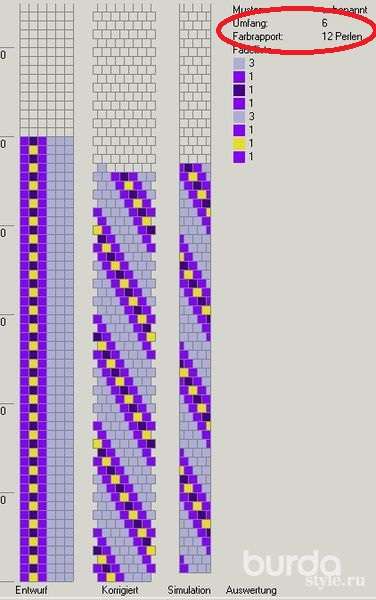 To create weaving patterns, a specially developed program of the latest version of DB-bead is used