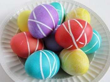 How to make striped Easter eggs