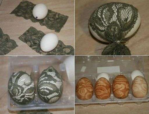 How to dye eggs in fabric or tights