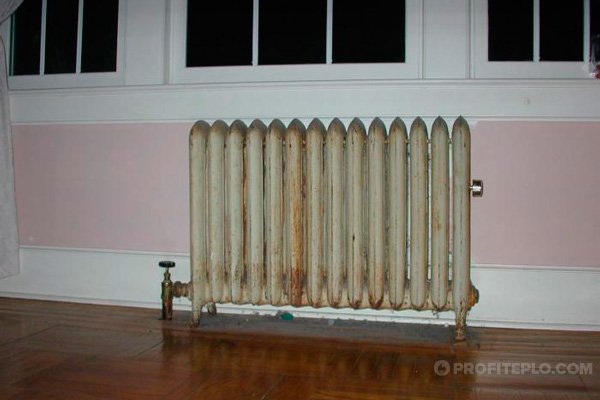 replacement of a cast iron radiator