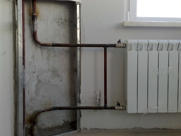 Replacement of the radiator is made with black steel welded.