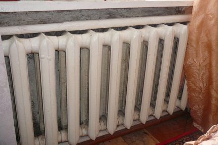 Old cast iron radiator