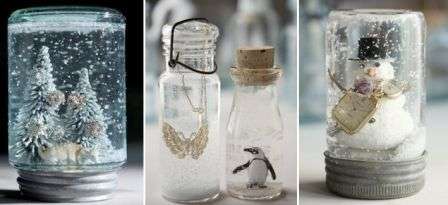 Winter magic. Snow jar